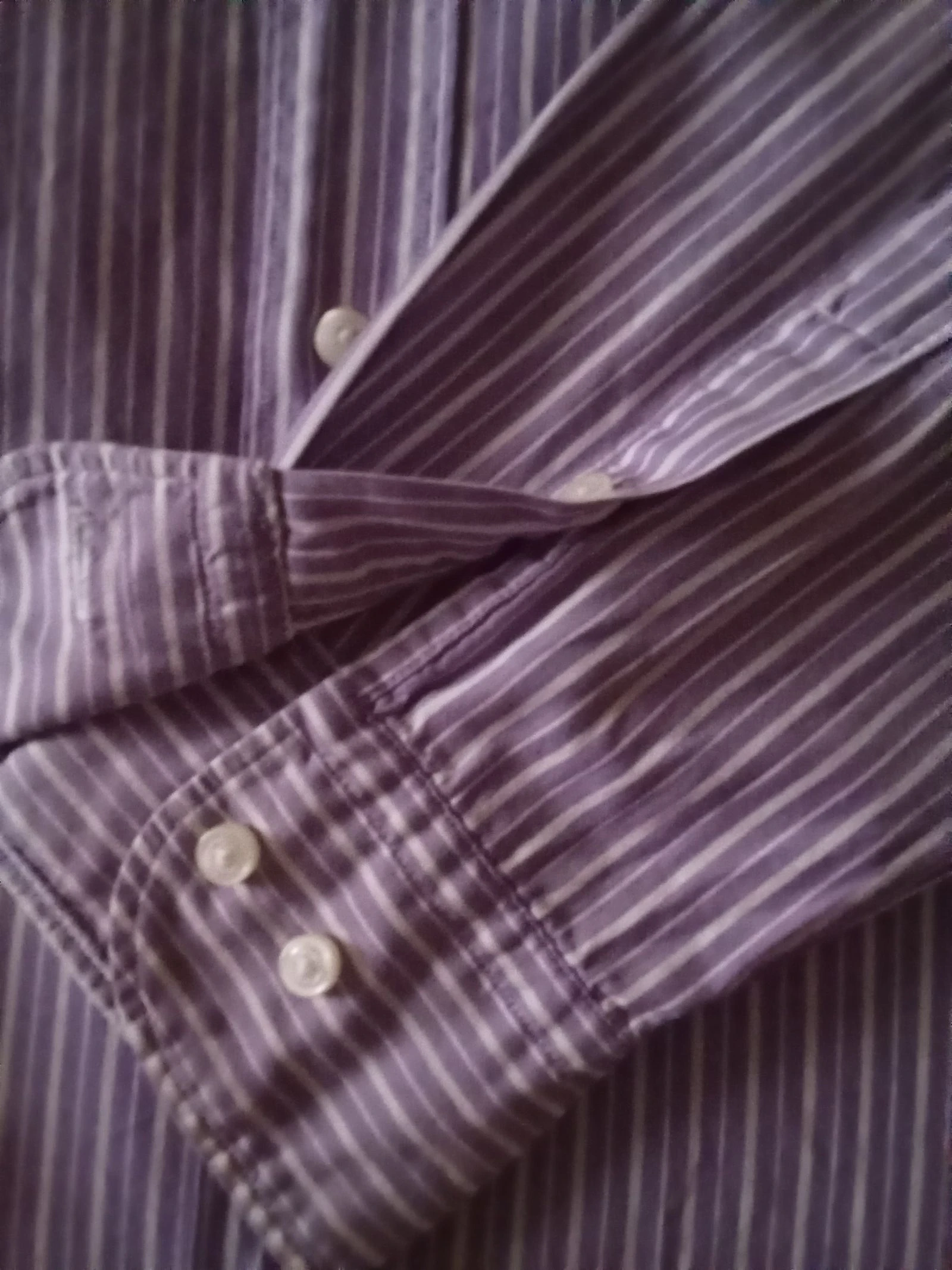 Camisa masculina de listras brancas e lilás Massimo Dutti tamanho XL como nova em perfeito estado – photo 13